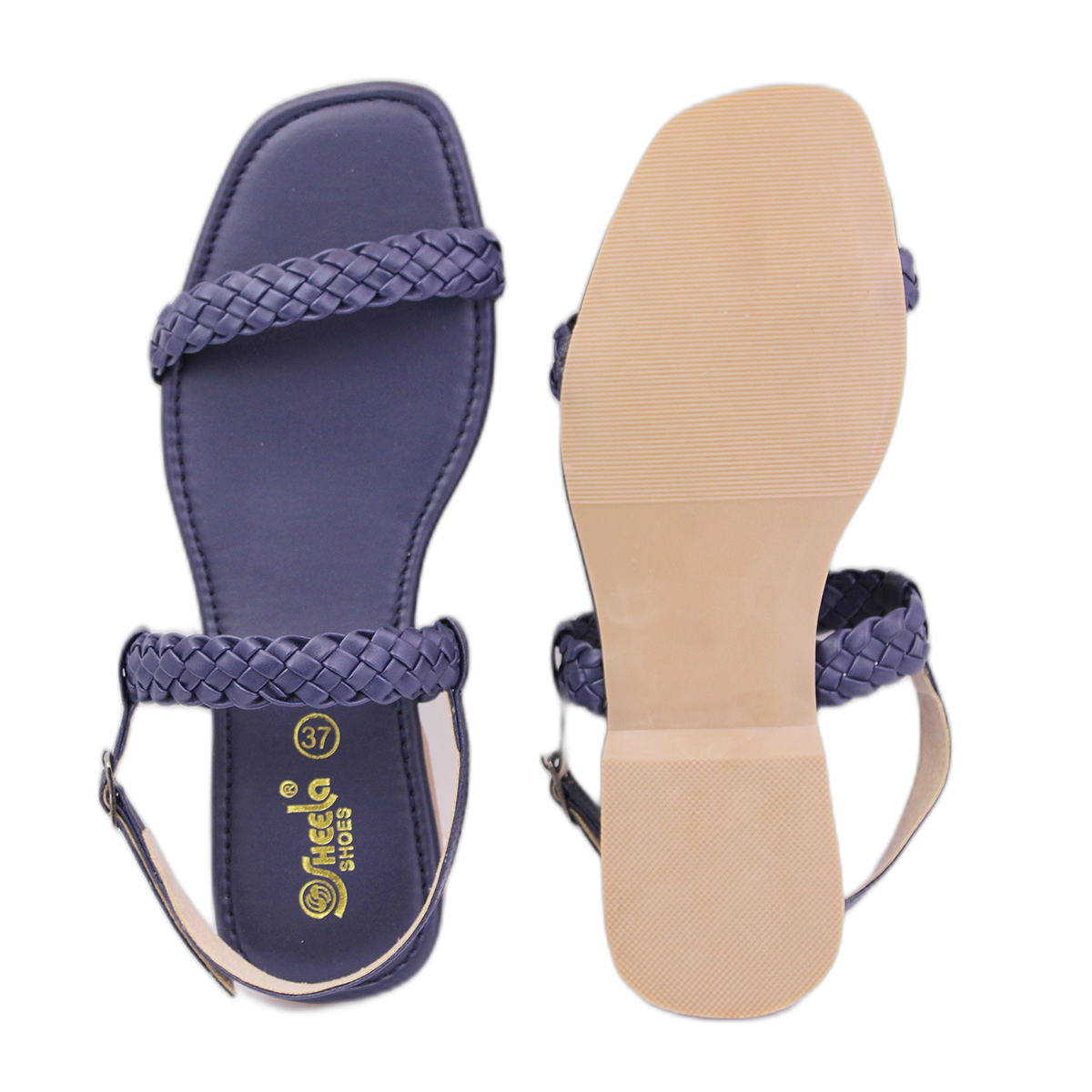 Dawgs Women's 3-Strap Sandals - Navy
