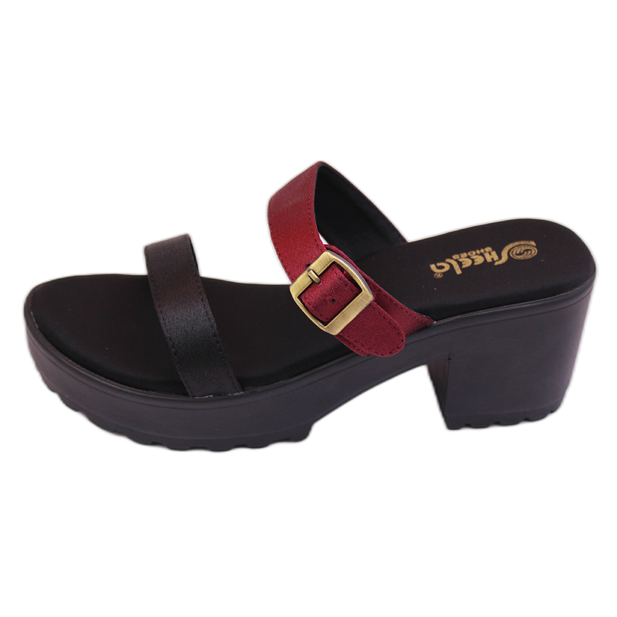 Buy Smart & Sleek Comfortable Block Heel Sandal For Women (BLACK,  numeric_3) at Amazon.in